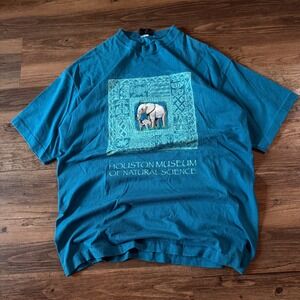 Vintage Houston Museum of Natural‎ Science Elephant Graphic T Shirt